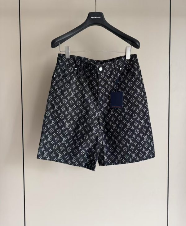 重工款提花牛仔短裤