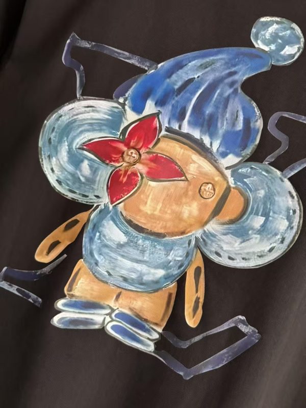 手绘人卡通印花