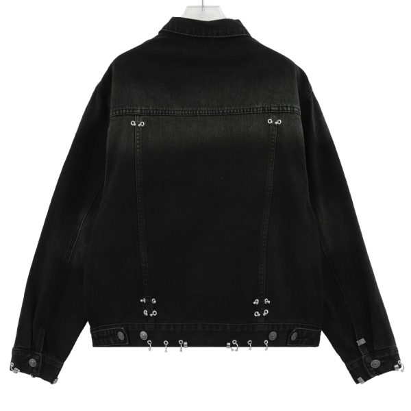 铆钉穿刺环扣火机头牛仔外套