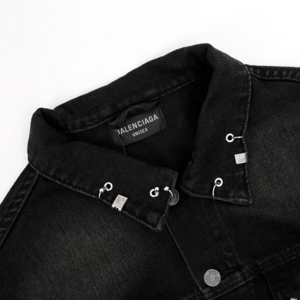 铆钉穿刺环扣火机头牛仔外套