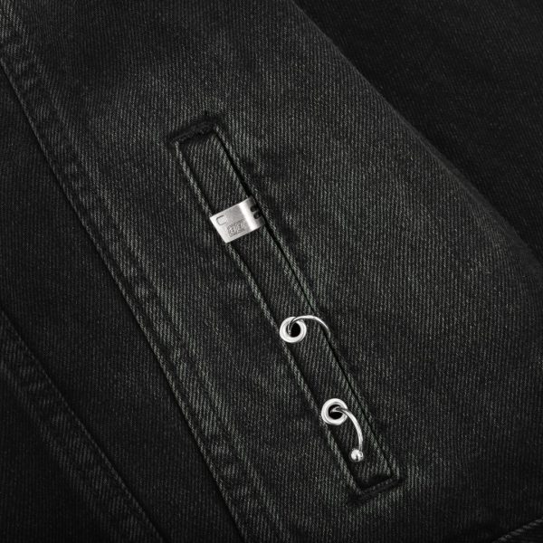 铆钉穿刺环扣火机头牛仔外套