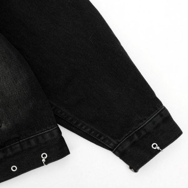 铆钉穿刺环扣火机头牛仔外套