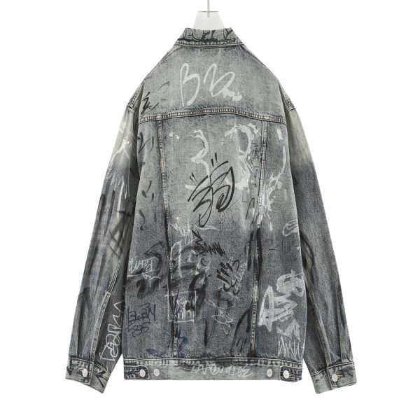涂鸦手绘趣味牛仔外套