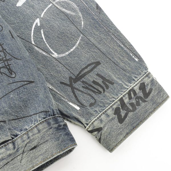 涂鸦手绘趣味牛仔外套