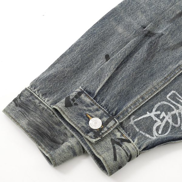 涂鸦手绘趣味牛仔外套