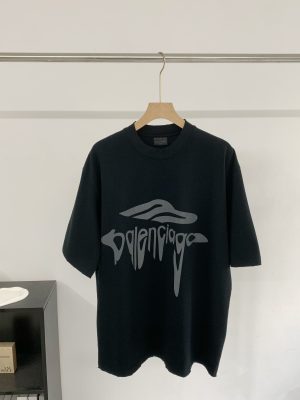 溶解简约印花短袖T恤