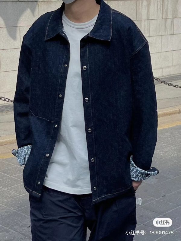 印花衬衣牛仔外套