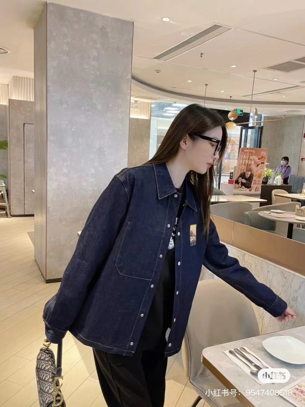 印花衬衣牛仔外套