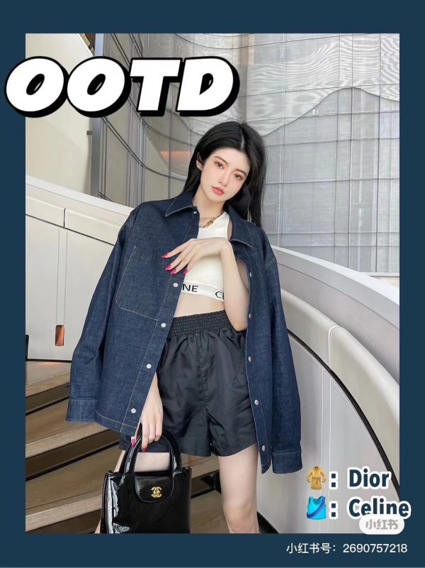 印花衬衣牛仔外套