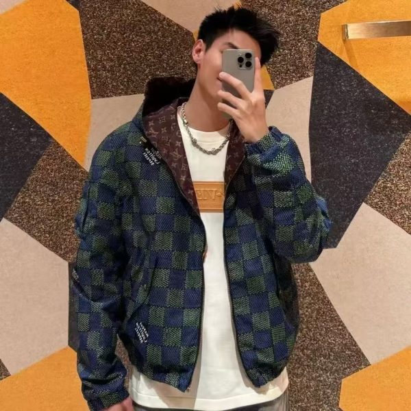 双面穿连帽梭织外套