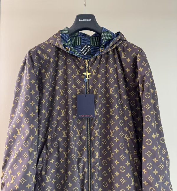 双面穿连帽梭织外套