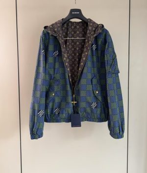 双面穿连帽梭织外套