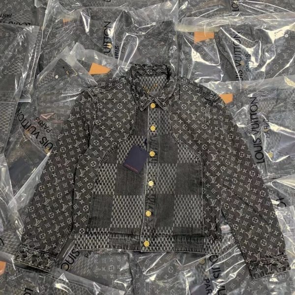 蓝拚花牛仔夹克Louis V. & NIGO