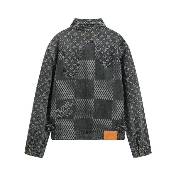 蓝拚花牛仔夹克Louis V. & NIGO