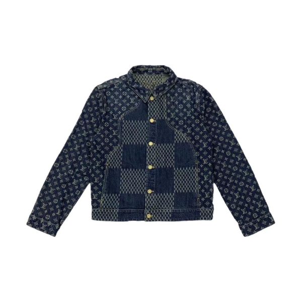 蓝拚花牛仔夹克Louis V. & NIGO