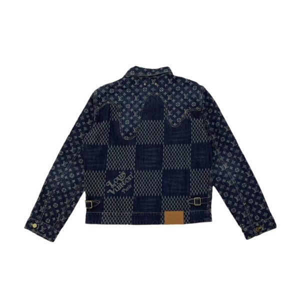 蓝拚花牛仔夹克Louis V. & NIGO