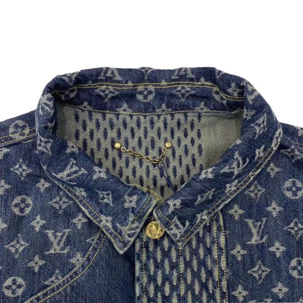 蓝拚花牛仔夹克Louis V. & NIGO