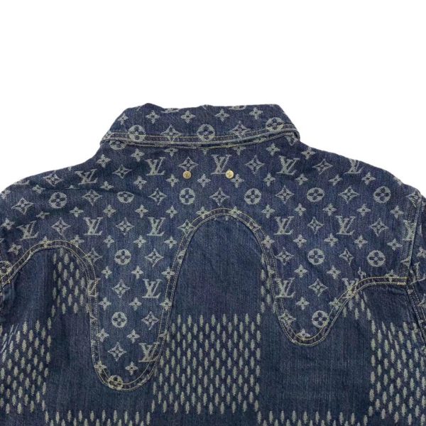 蓝拚花牛仔夹克Louis V. & NIGO