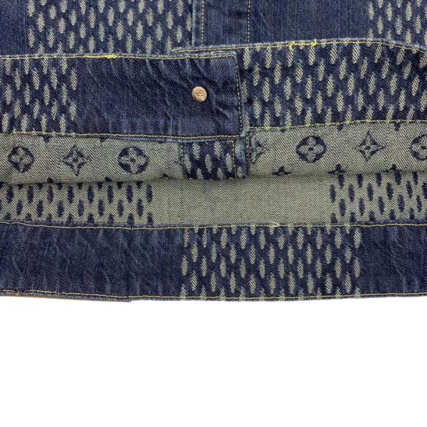 蓝拚花牛仔夹克Louis V. & NIGO